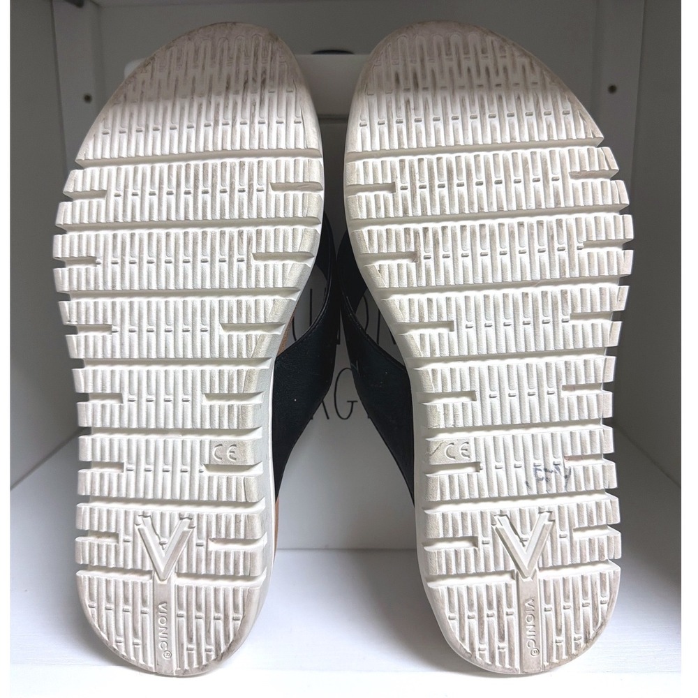 Vionic Uptown Marin Black Leather Platform Thong Sandals Sz 6.5 Orthotic Beachy - Picture 10 of 10